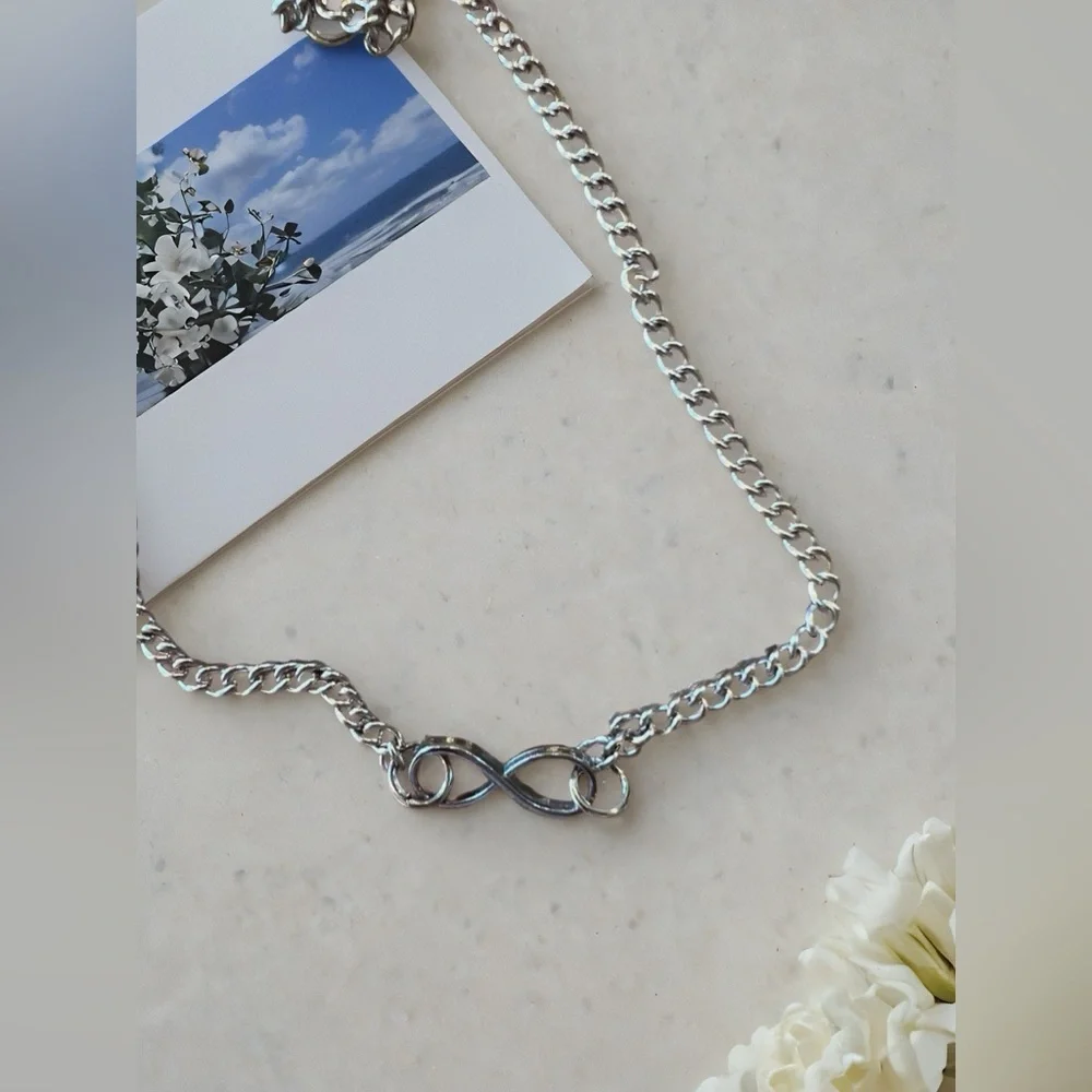 Vintage Dainty and Delicate Infinity Symbol Necklace and Earring Set